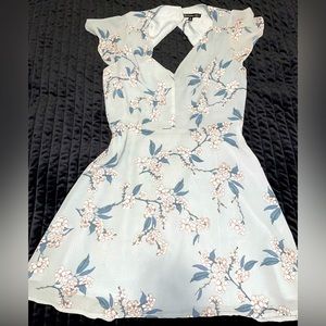 Floral blue summer dress